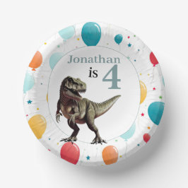Dinosaur T Rex Birthday Grått