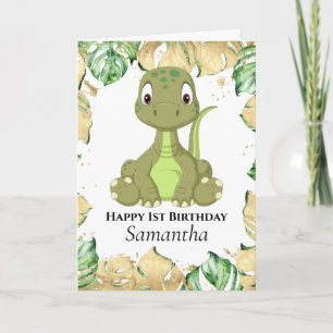 Dinosaur T Rex Birthday Jurassic Kort