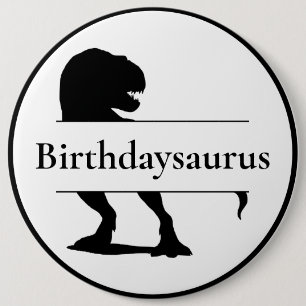 Dinosaur T Rex Birthday sauce Button Knapp