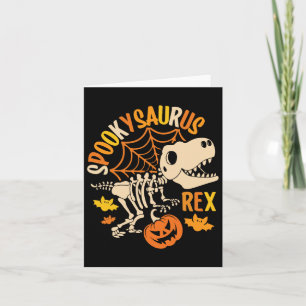 Dinosaur T Rex Boo Halloween Costume Funny Pumpkin Kort