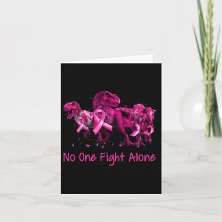 Dinosaur t Rex Breast Cancer Awareness Fighter Wom Kort