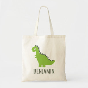 Dinosaur T Rex Dino Baby Simple Cute Namn Tecknad Tygkasse