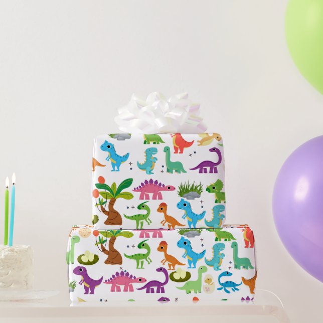 Dinosaur T-Rex Dino Birthday Gift Presentpapper (Festgåvor)