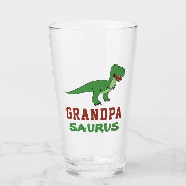 Dinosaur T-Rex Dino Granddad Abuelo Grandpasaurus Glaskopp (Framsida)