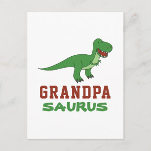 Dinosaur T-Rex Dino Granddad Abuelo Grandpasaurus Vykort