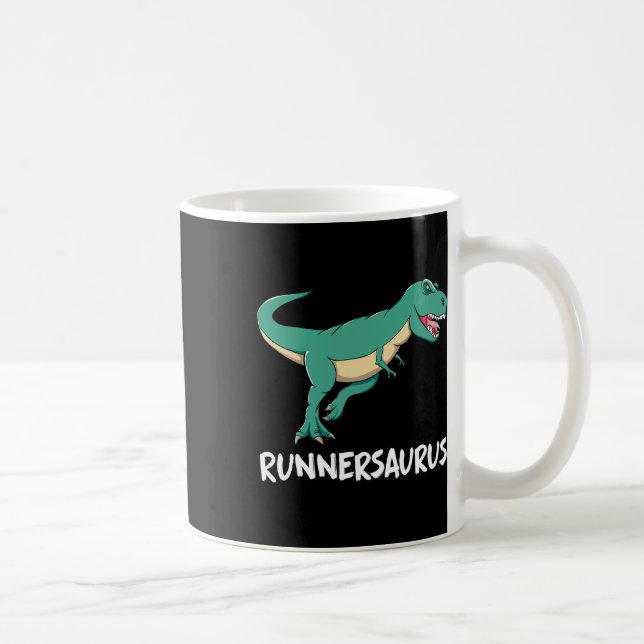 Dinosaur T-rex Dino Rolig Träning Kardio Löpning Kaffemugg (Höger)