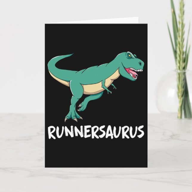 Dinosaur T-rex Dino Rolig Träning Kardio Löpning Kort (Framsida)