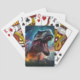 Dinosaur T-Rex Dino Stormy-bergen Casinokort