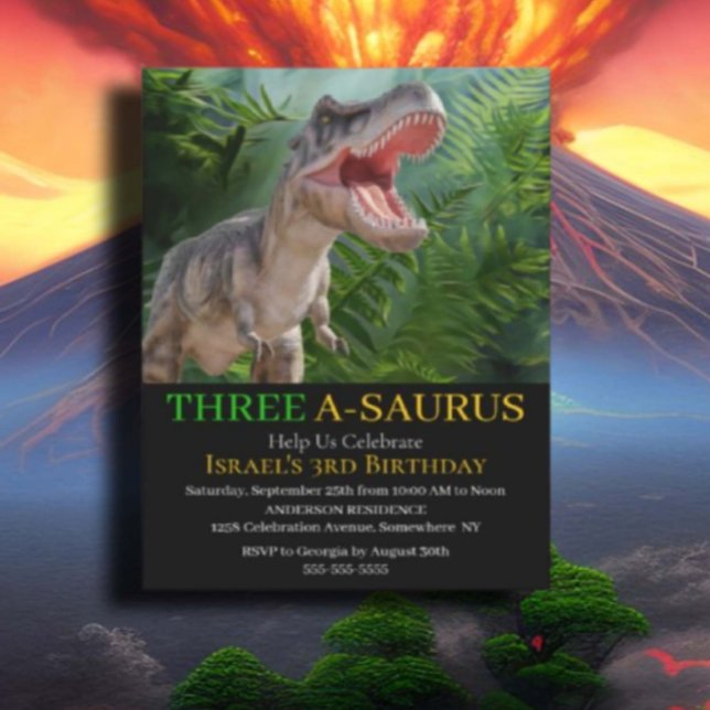 Dinosaur T Rex djungle Jurassic World Inbjudningar (Bring your dream party to life with our selection of quality Dinosaur themed party supplies )
