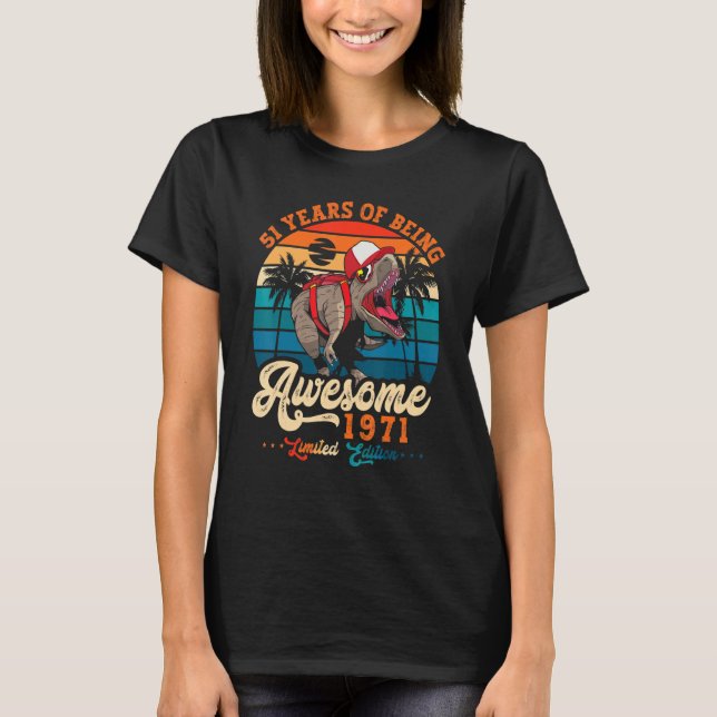 Dinosaur T Rex Fantastisk sedan 1971 51 Shirt (Framsida)
