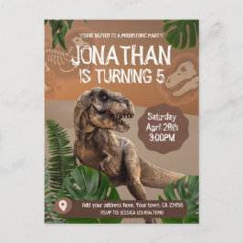 Dinosaur T rex Födelsedagsfest tema party Vykort