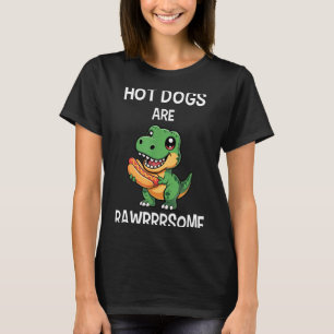 Dinosaur T Rex Hot Dog Tröja Roliga Hot Dogs Är Ra