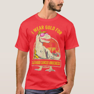 Dinosaur T- rex I Bära Guld för barncancervaccin T Shirt