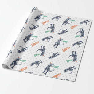 Dinosaur T-Rex i partyhattfödelsedagsfest Presentpapper
