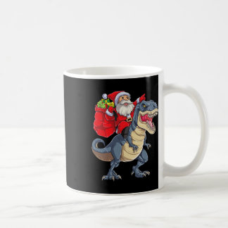 Dinosaur T Rex jul Santa Boys Manar Girls Julafton Kaffemugg