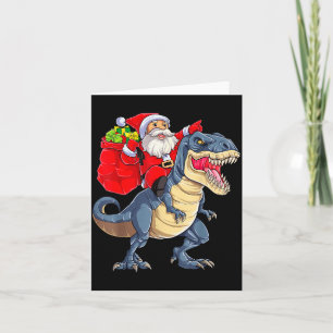 Dinosaur T Rex jul tomte pojkar män flickor Xmas Kort