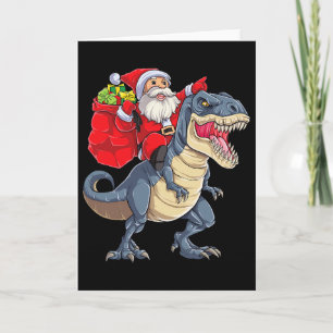Dinosaur T Rex jul Tomte pojkar män flickor Xmas Kort