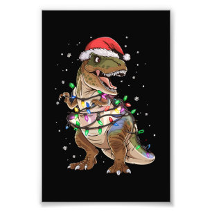 Dinosaur T-Rex Julgran Jultröja Xmas Dino Fototryck