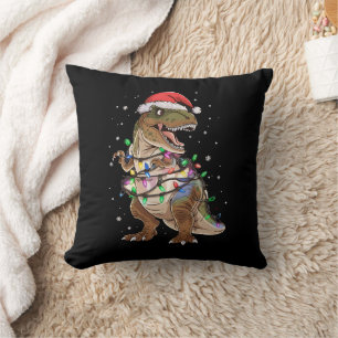 Dinosaur T-Rex Julträd Jultröja Xmas Dino Kudde