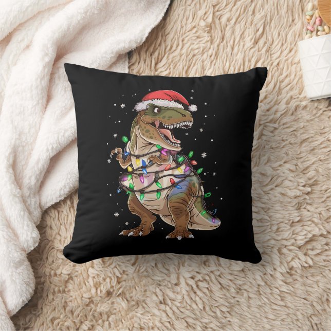 Dinosaur T-Rex Julträd Jultröja Xmas Dino Kudde (Filt)