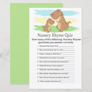 Dinosaur T-rex Nursery Rhyme Quiz babyduschspel