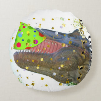 Dinosaur T-Rex Party Animal Rund Kudde