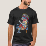Dinosaur T rex Pirate Jolly Roger Halloween Funny  T Shirt<br><div class="desc">Dinosaur T rex Pirate Jolly Roger Halloween Funny Boys Men</div>