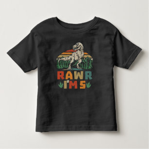Dinosaur T Rex Rawr I är 5 för pojkar T Shirt