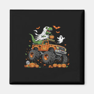 Dinosaur T-rex Riding Monster Lastbil Halloween Ma Magnet