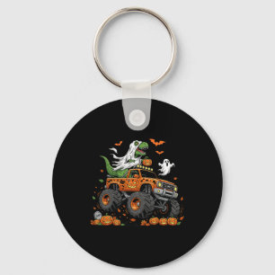 Dinosaur T-rex Riding Monster Lastbil Halloween Ma Nyckelring