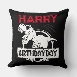 Dinosaur t Rex ROAR BIRTHDAY BOY Kudde