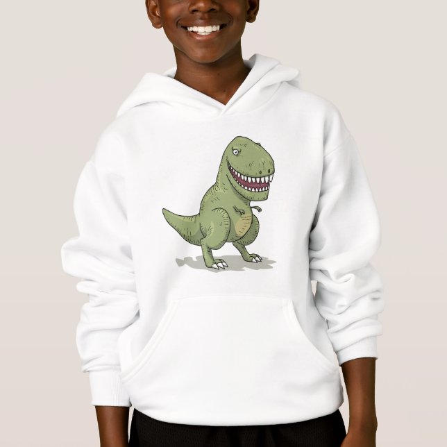 Dinosaur T Rex-Tecknad Tee Shirt (Framsida)