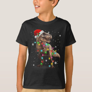 Dinosaur T-rex Träd jul Julafton Pet Dino Trex T Shirt