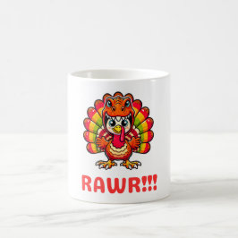 Dinosaur T Rex Turkey Happy thanksgiving Funny Kaffemugg