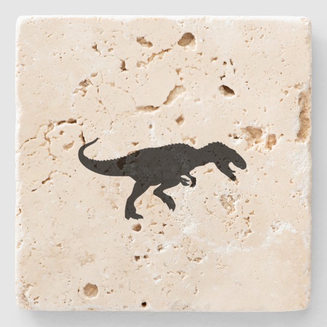 Dinosaur T-Rex Tyrannosaurus Rex Black Silhouette Stenunderlägg (Framsidan)