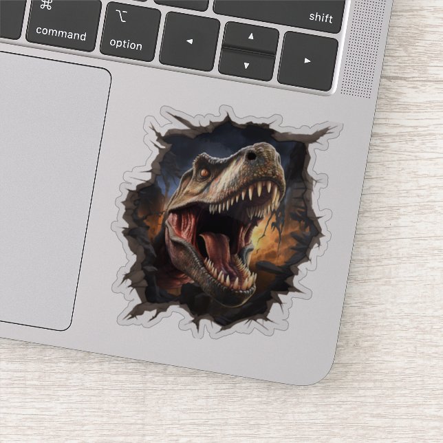 Dinosaur T-Rex Vägg Utrymning Die Cut Dekal (Detalj)