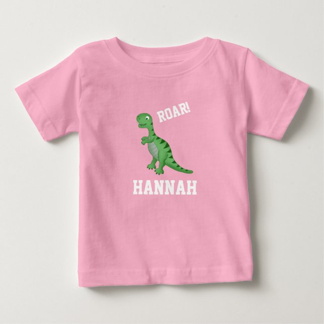 Dinosaur T-shirt T-Rex Girls är som dinosaurier oc (Framsida)