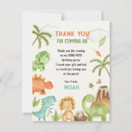 Dinosaur Tack Cards - Boy Födelsedagsfest Kort