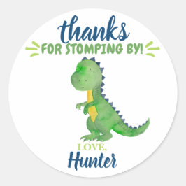 Dinosaur Tack Favor Stickers Runt Klistermärke