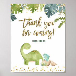 Dinosaur Tack för att du kom med signalen Poster