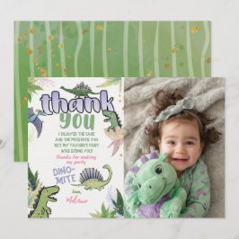 Dinosaur - tackkort inbjudningar