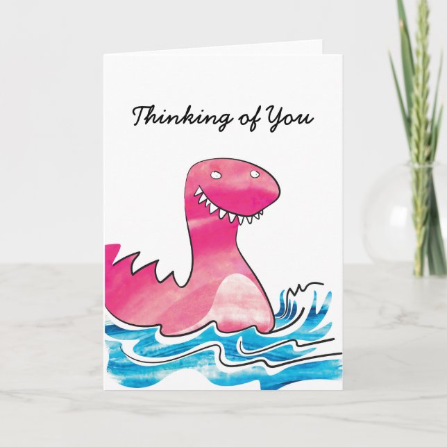 Dinosaur tänker på ditt kort (Framsida)