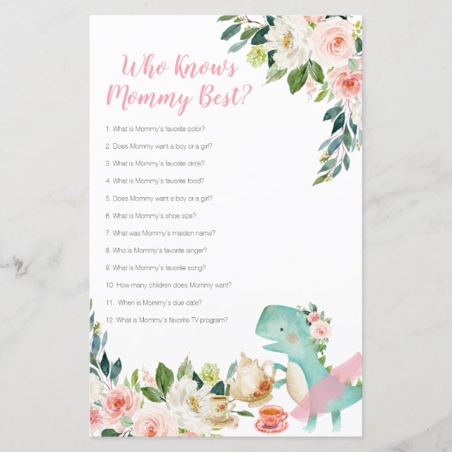 Dinosaur Tea Party som känner Mamma best (Framsida)