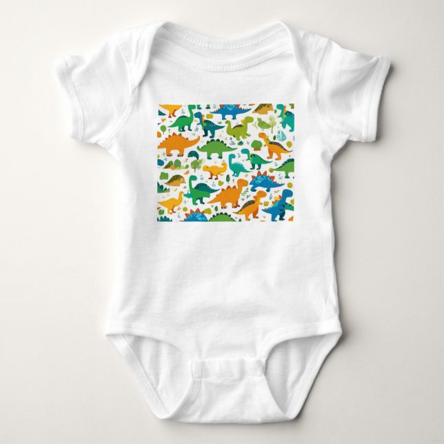 Dinosaur-teckenkläder T Shirt (Framsida)