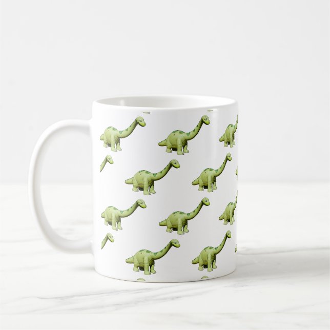 Dinosaur Tecknad leksak Brontosaurus Kaffemugg (Vänster)