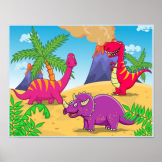 Dinosaur-tecknad Poster