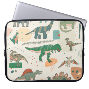 Dinosaur-tecknad: vintagen illustreras. laptop fodral