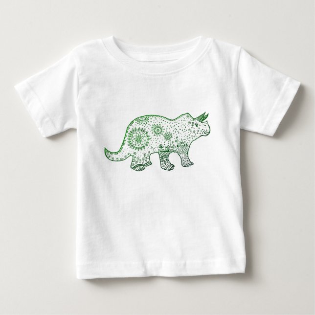Dinosaur Teckning T-Shirt (Framsida)