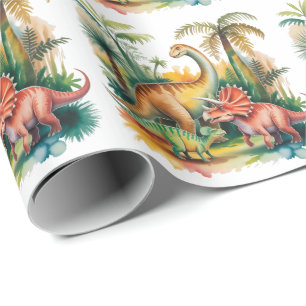 Dinosaur tema pojkarnas födelsedagsfest presentpapper