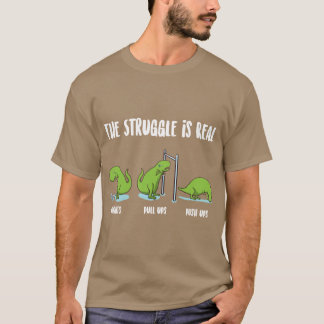 Dinosaur-tema presenter Gymälskare Present Övnings T Shirt